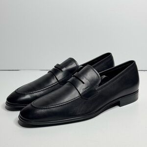 Salvatore Ferragamo Rain Lux Penny Loafers Black Leather Men’s Size 9.5D EUC!!